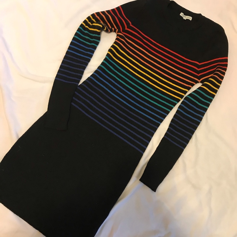 🍁2 for $30🍁 Rainbow Bodycon Sweater Dress